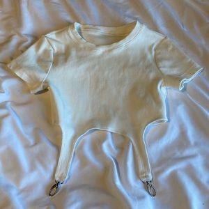 White crop top